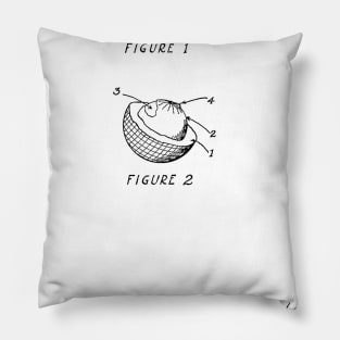 Practice Golf Ball Vintage Patent Hand Drawing Pillow