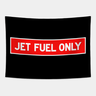 JET FUEL ONLY - Aviation Warning Label Tapestry