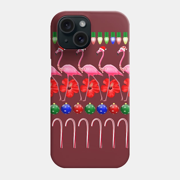 Ugly Christmas Pink Flamingo Phone Case by macdonaldcreativestudios