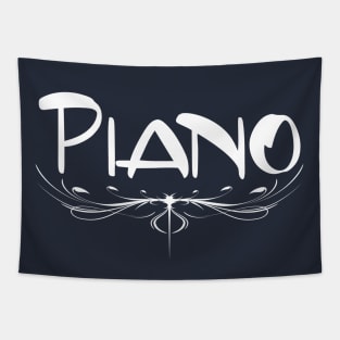 Piano Accent White Tapestry