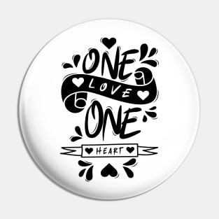 One Love One Heart Pin