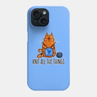 Knit All the Things (Ginger Kitty) Phone Case