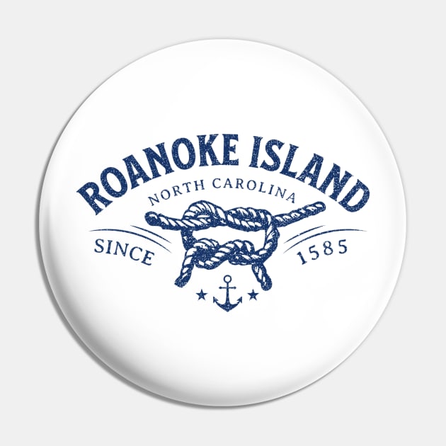 Roanoke Island, NC Beach Knot Summer Vacation Pin by Contentarama