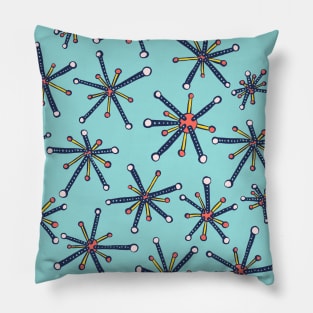 Virus Molecule Pattern - Retro Modern Microbiology Fun Pillow