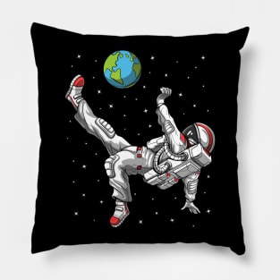 Space Astronaut Soccer Player Pillow