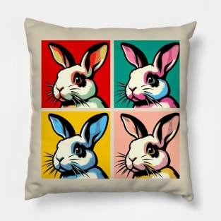 Pop Rabbit Art - Cute Bunny Pillow