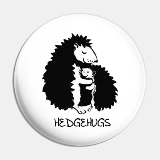 'Hedgehugs Hedgehog Hugging' Sweet Hedgehog Gift Pin