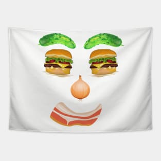 Burger Face Tapestry