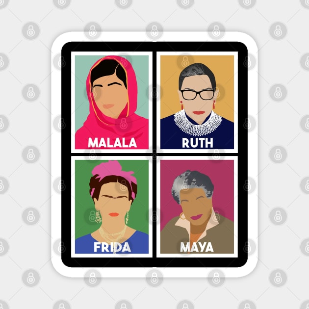 the power of malala ruth frida maya Magnet by bonkaili