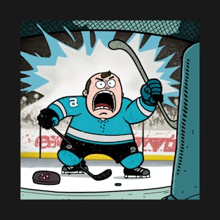 Hockey Player mad at the referee. T-Shirt