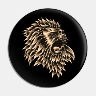 Artwork Illustration The Head Of The Wise Lion King Pin