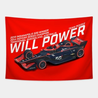 Will Power 2021 (white) Tapestry