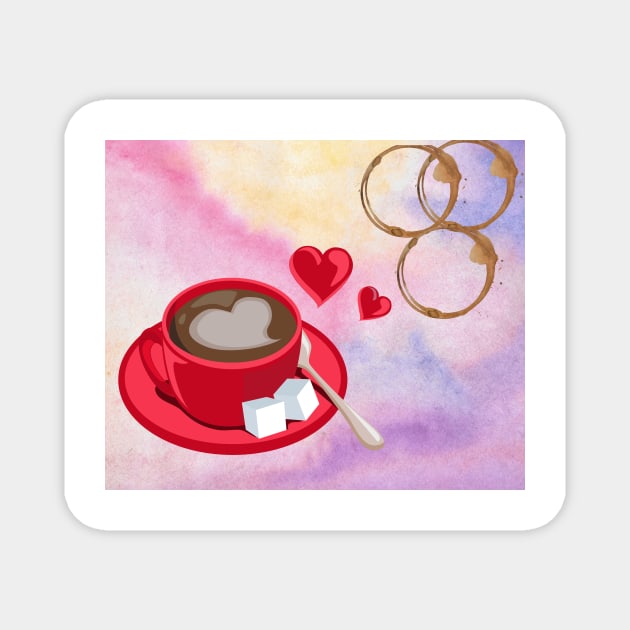 i love coffee Magnet by ayoubShoop