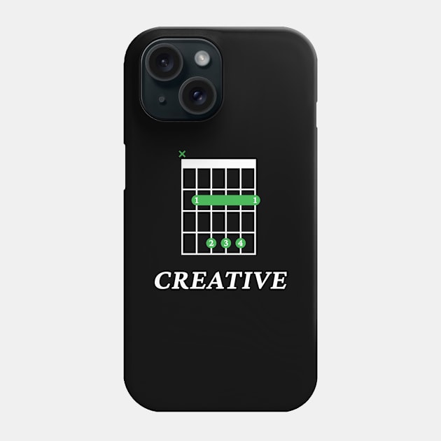 B Creative B Guitar Chord Tab Dark Theme Phone Case by nightsworthy