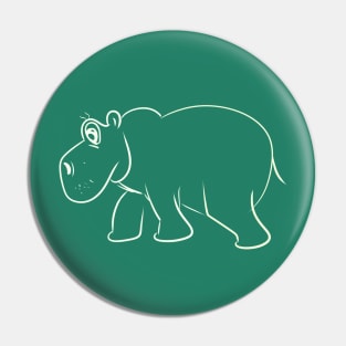 funny hippo Pin