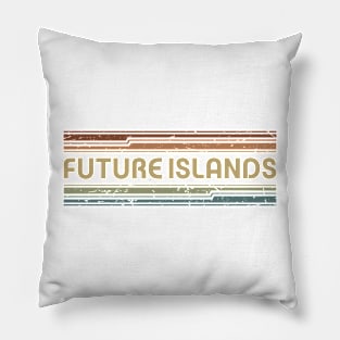 Future Islands Retro Lines Pillow