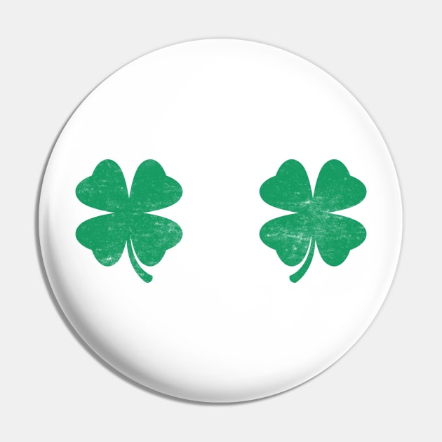 Shamrock Boobs St. Patrick's Day Pin by Luluca Shirts