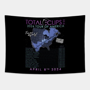 Total Solar Eclipse April 8th 2024 Tour of America Tapestry