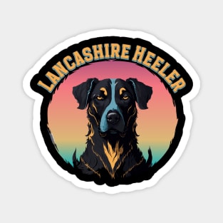 Lancashire Heeler Retro Sunset Magnet