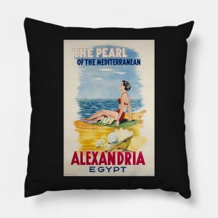 Alexandria,Egypt,Travel Poster Pillow