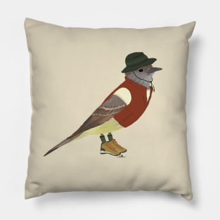 Camping Flycatcher Pillow