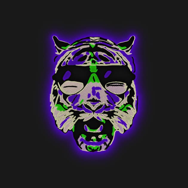 Neon Graffiti Tiger by BigTexFunkadelic