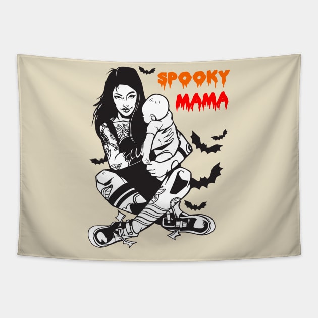 Spooky Mama Tapestry by HAPPY GIFTS K