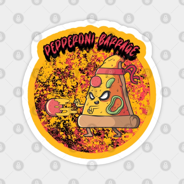 Pepperoni Barrage Graphic Magnet by CTJFDesigns