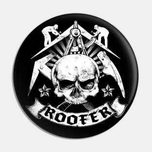 Roofer Vintage Logo Design Pin