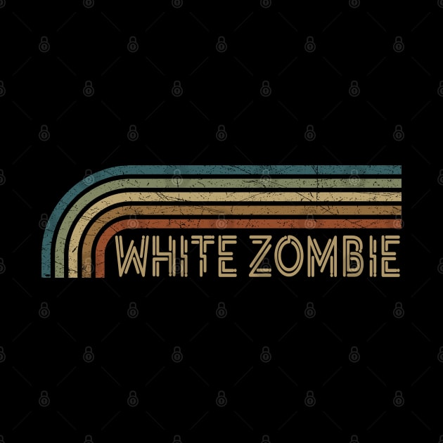 White Zombie Retro Stripes by paintallday