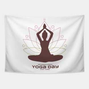 Yoga Serenity: Celebrating Yoga Day Tapestry