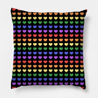 LGBT Hearts Pattern Pillow