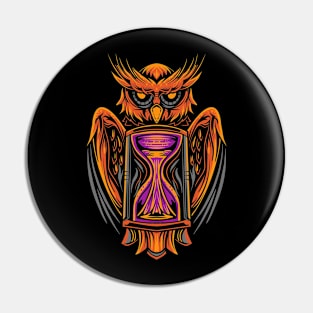 owl with glass time Pin