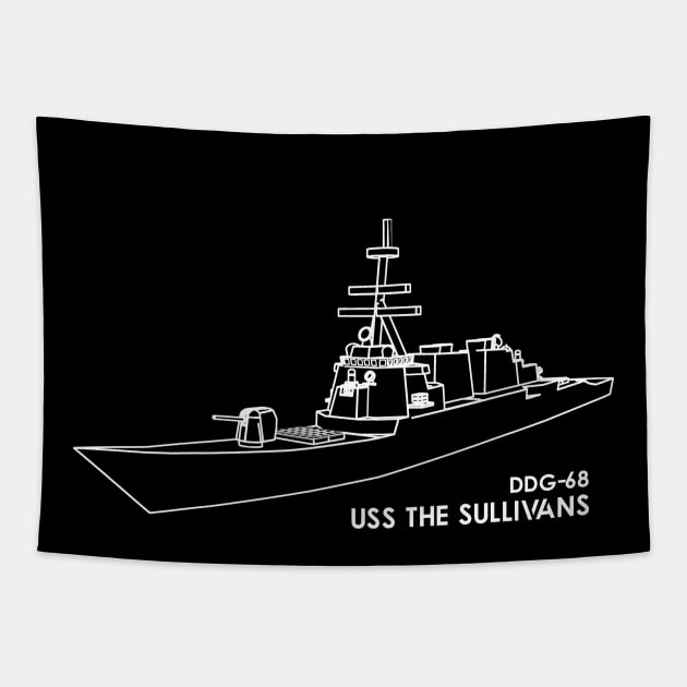 USS The Sullivans (DDG-68) Tapestry by Arassa Army