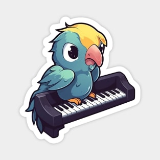 Parrot Playing Piano Magnet