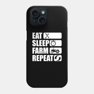 Farmer - Eat Sleep Farm Repeat Phone Case