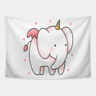 cute elephant unicorn Tapestry