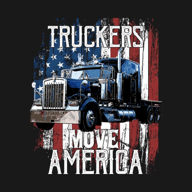 Trucker American Flag Truck Driver by SperkerFulis