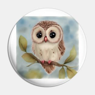 Cute Owl Art 1 Pin