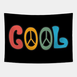 Retro Color, Peace Sing, Cool words Typography, Quotes Peace Tapestry