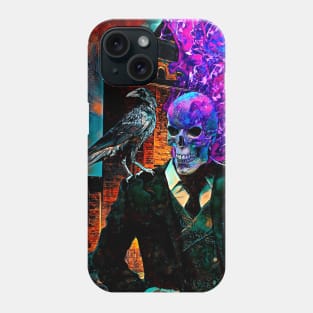 Undead in a tuxedo with a burning head Phone Case