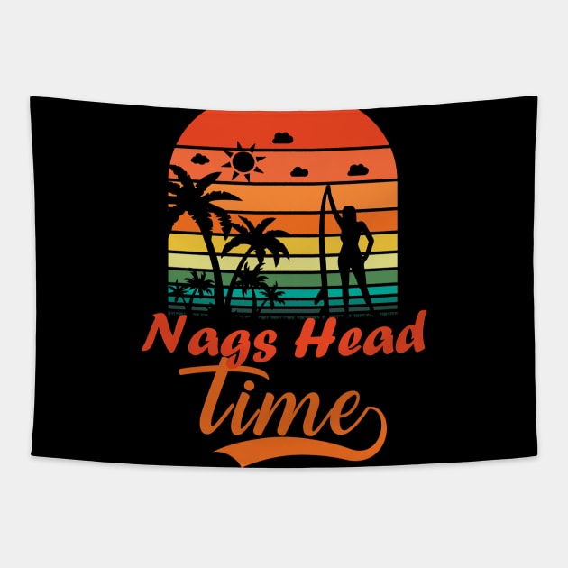 Surfer in Nags Head, USA Tapestry by ArtDesignDE