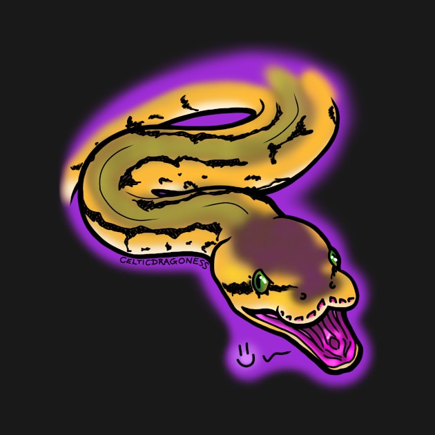 Smiling Lemonblast Ball Python by CelticDragoness