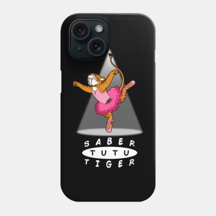 Saber Tutu Funny Cute Ballerina Saber Tooth Tiger  Gift For Kids Phone Case