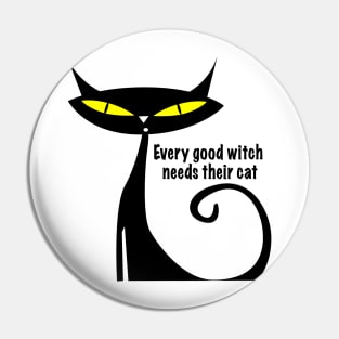 halloween black cat Pin