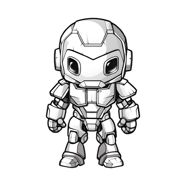 Cartoon Iron Man by Console Prints