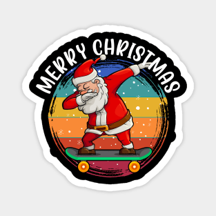 Santa Skateboarder Happy Christmas Merry Christmas Christmas Event Christmas Present Gift for Family for Dad for Mom for Friends for Kids Magnet