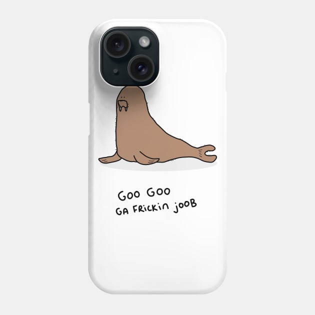 Grumpy Walrus Phone Case by grumpyanimals