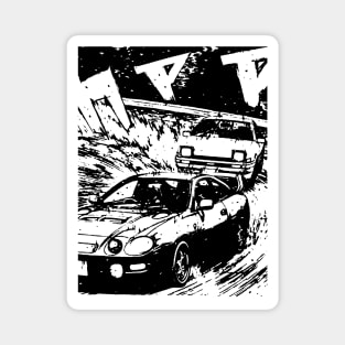 JDM Japanese Drift Racer Drifting Car Anime Manga Eurobeat Intensifies Aesthetic #5 Magnet