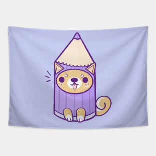 Pastel Pencil Shiba Tapestry